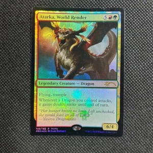 MTG MAGIC THE GATHERING Atarka, World Render 149/185 Media Promo Rare Foil NM - Picture 1 of 2