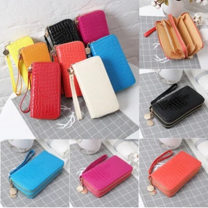 Fashion Women's Leather Wallet Credit Card Holder Phone Purse Handbag Wristlet - Picture 1 of 18