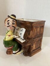 PIANO MAN SALOON  Vintage Figural Planter Container Japan 6378