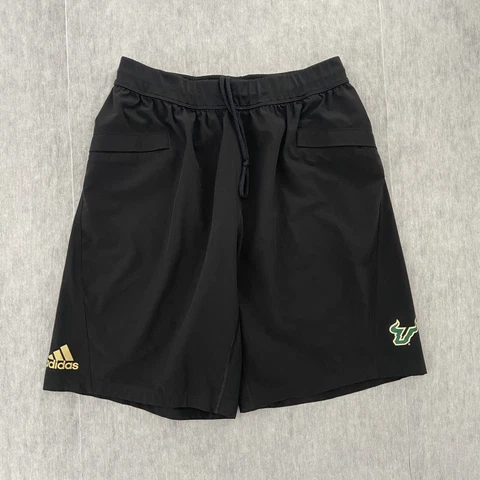 Adidas USF Bulls Shorts Adult Large Black Climalite Drawstring South Florida Men Cover