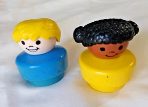 1990 Modern FISHER PRICE Lot of (2) LITTLE PEOPLE chunky figures - Picture 1 of 5