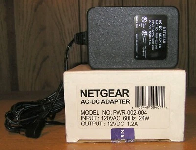 NOS Genuine OEM Netgear PWR-002-004 AC-DC Adapter Power Supply 12VDC 1.2A - Image 1 of 3