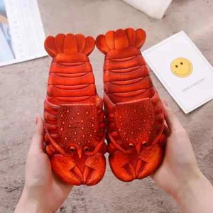 Lustige Eltern-Kind Krebse Strand Hausschuhe Sommer modische Sandalen Hausschuhe - Bild 1 von 9