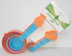 Green Giant 10 Piece Plastic Measuring Cup and Spoon Set #GG0020  Brand New - Picture 1 of 5