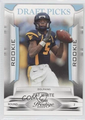 2009 Playoff Prestige Draft Picks Light Blue /999 Pat White #184 Rookie RC - Image 1 of 2