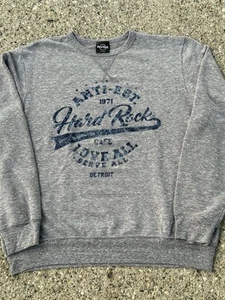 Hard Rock Cafe Love All Serve All Detroit Anti-Est 1971 Sweatshirt Adult Size Lg - Imagen 1 de 10