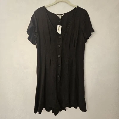 Mameluco negro BB Dakota STEVE MADDEN NUEVO CON ETIQUETAS talla 10 pantalones cortos manga acampanada Foto 1 de 4