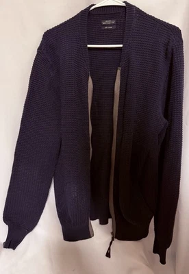 Мужской кардиган ALL SAINTS свитер черный армейский зеленый $279 большой - Изображение 1 из 2