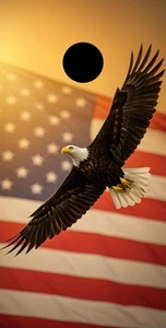 Premium Cornhole Board Verpackung - VINYL AUFKLEBER - Amerikanische Flagge Weißkopfseeadler - Bild 1 von 3