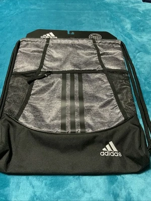 Adidas Alliance II Sackpack in GREY with BLACK ACCENTS NWT FREE SHIPPING - Image 1 of 4