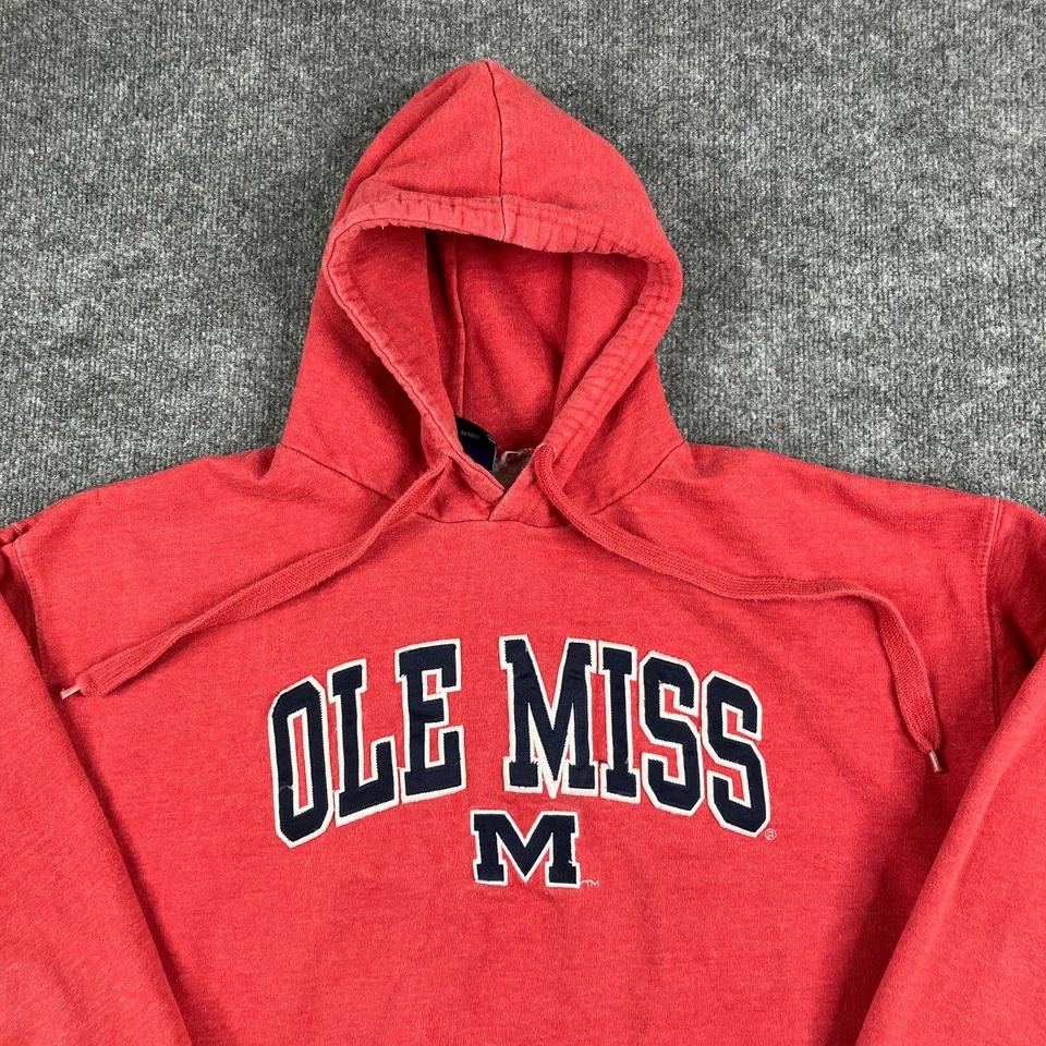 Sudadera con Capucha Old Varsity Brand Para Hombres 2XL Roja Ole Miss Pullover Sudadera NCAA College Foto 1 de 4