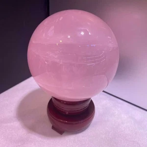 85mm natural rose quartz sphere crystal polished ball energy healing decor - Imagen 1 de 6