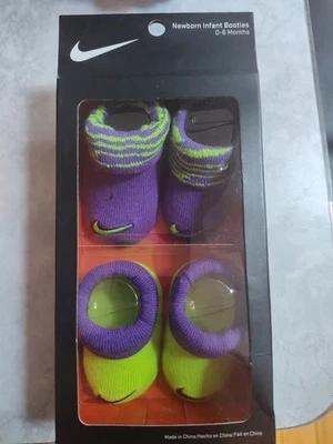 Nike Baby Booties 2 Pack  0-6 Months Purple New in Package Infant Jordan NWT - Image 1 of 3