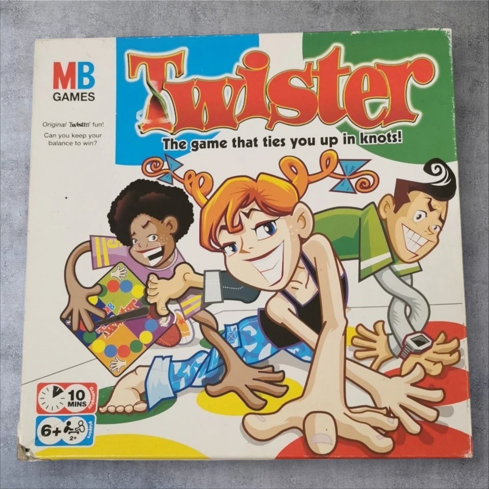 MB Games Twister Board Game Complete – Mat & Spinner – Good Used Set - Image 1 of 4