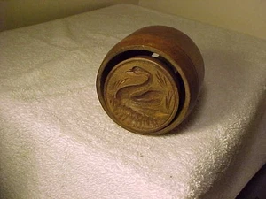 Antike primitive Butterform Presse eines Schwans aus Holz - Bild 1 von 5