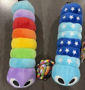 Slither.io 8 Zoll Plüschwurm Stofftier Menge 2 mehrere Farben Neu mit Etikett - Bild 1 von 3