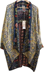 Johnny Was Neu mit Etikett $ 320 Felix Wende-Kimono-Jacke mit Reißverschlusstaschen Größe M - Bild 1 von 11