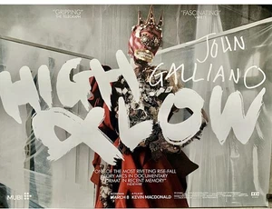 JOHN GALLIANO, HIGH & LOW Original Quad Cinema Poster 2024 Dokumentarfilm - Bild 1 von 2