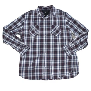 Banana Republic Mens Button Front Plaid Shirt-Blue/Black-Size Large-16-16.5 - Picture 1 of 9