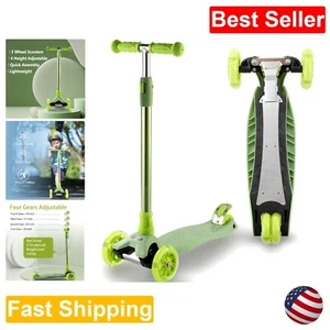 Durable 3-Wheel Scooter for Kids with Smooth Glide and LED Light-Up Wheels - Picture 1 of 8