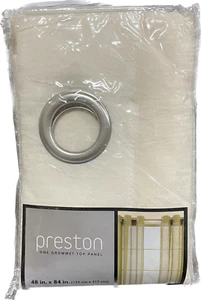Miller Curtains Sheer Preston Grommet 48" x 84" Curtain Panel - Beige - Picture 1 of 3