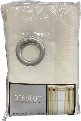 Painel cortina Miller cortinas transparente Preston ilhó 48" x 84" - Bege - Imagem 1 de 3