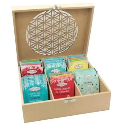 Caja de té y juego de té de chakra Flower of Life - Un gran regalo de Navidad de cumpleaños  Foto 1 de 3