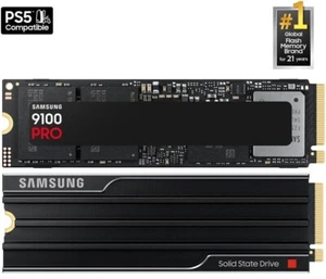 SAMSUNG SSD 9100 PRO 1TB 2TB 4TB (Heatsink) M.2 2280 PCIe 5.0 x4, for AI - Picture 1 of 18