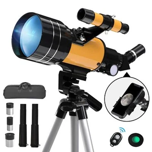 Télescope Astronomique avec Trépied Lunette de Visée 70/300mm pour Enfants/Dé... - Photo 1/7