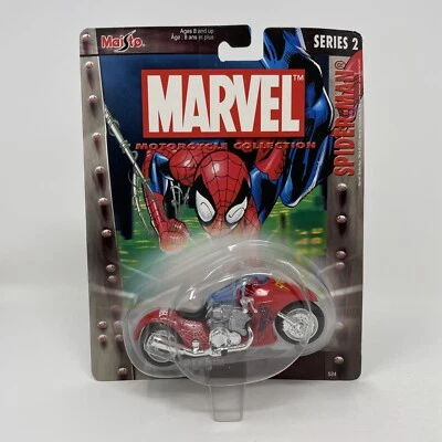 Maisto Series 2 Marvel Motorcycle Collection Spiderman Blue Speed - Image 1 of 4