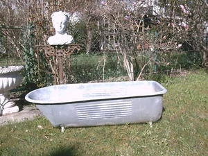 Zinkwanne Badewanne Kinderbadewanne Zink alt antik klein Gründerzeit Jugendstil - Bild 1 von 2
