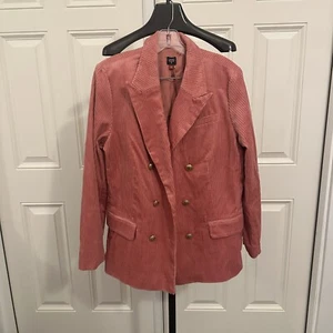 Blazer da canottaggio X Target cotone velluto a coste doppiopetto grande nuovo con etichetta - Foto 1 di 4