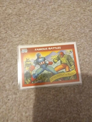 1990 Impel Marvel Series 1 Famous Battles Captain America vs Red Skull Card #97 - Image 1 of 2