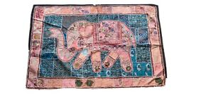 Indian Patchwork Elephant Tapestry Wall Hanging 150cm x 100cm