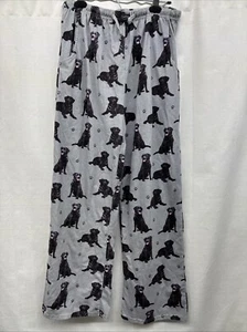 New Black Labrador Retriever Unisex Lightweight Comfies Pajama Bottom Large - Picture 1 of 5