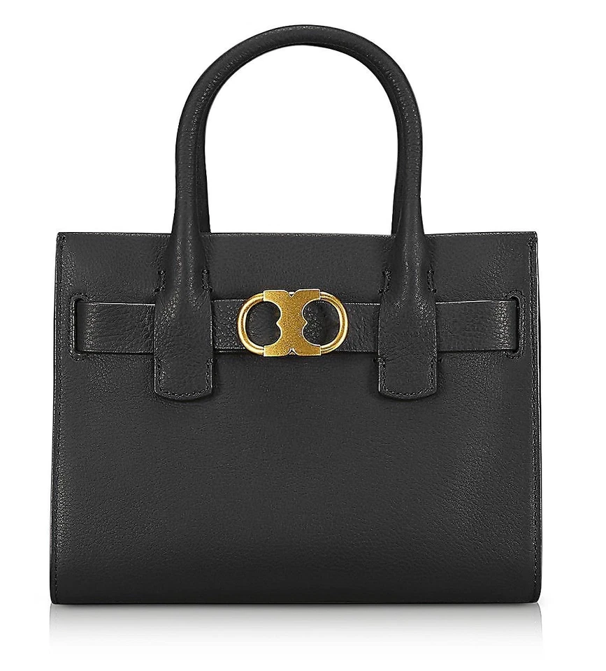 Tory Burch Gemini Link Leather Small Tote Black 43676