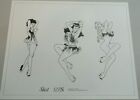 VTG 1978 Spaulding & Rogers Don Nolan Tattoo Flash Sheet #123N Sexy Girls Nude