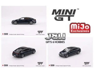 Mini GT Mercedes-Benz EQS 580 4MATIC Nautical Blue Metallic MGT00559 1/64 - Picture 1 of 1