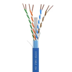 Cable Ethernet Syston CAT 6A+ F/UTP blindado CMR 700 MHz a granel 20/50/100/150 pies - Imagen 1 de 7