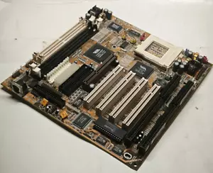 Super Socket 7 AT ECS P5SD-B+ Motherboard Rev 1.0 (VIA MVP3) ISA PCI AGP + Bonus - Picture 1 of 9