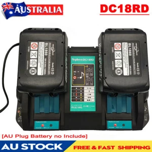 Fast Dual Twin Port Battery Power Charger DC18RD For Makita DC18RC LXT 14.4V 18V - Picture 1 of 10