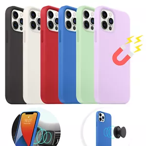 Coque silicone liquide anti choc Iphone 7/8/SE/X/Xr/11/12/Pro/Max + verre trempé - Photo 1 sur 9