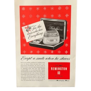 Pubblicità pubblicitaria vintage 1952 Remington 60 De Luxe Has Everything - Foto 1 di 3