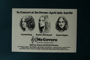 Póster del concierto de Carole King Barbra Streisand James Taylor 1972 The Forum____ - Imagen 1 de 1