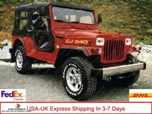 CAPA BLANDA COSIDA, TOLDO SUPERIOR PARA JEEP MAHINDRA CJ540DP NEGRO Y GRIS - Imagen 1 de 7