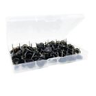 50 Pcs Metal Black Pushpins 0.63*0.43 Inch Big Head Nails Memo Wall Pins  Office