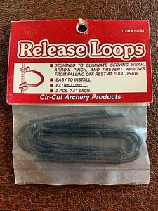 Cir-Cut Archery Products 7 1/2" Release Loops Black Bowstring Loops - 3 Pack - Picture 1 of 2