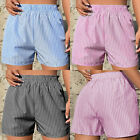 Womens Shorts Stripe Knicker With Pockets Panties Sleepwear Costume Casual Swim