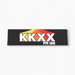 KKXX FM 108 Bumper Sticker - Bakersfield CA Vintage Style - Radio Decal 70s 80s - Picture 1 of 4
