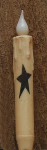 NUEVO -- TEMPORIZADOR ESTRELLA NEGRO Vela Cónica Sucia Polvorienta - Granja Primitiva - Imagen 1 de 3